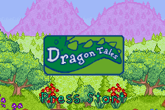 Dragon Tales Dragon Adventures title screen for GameBoy Advance